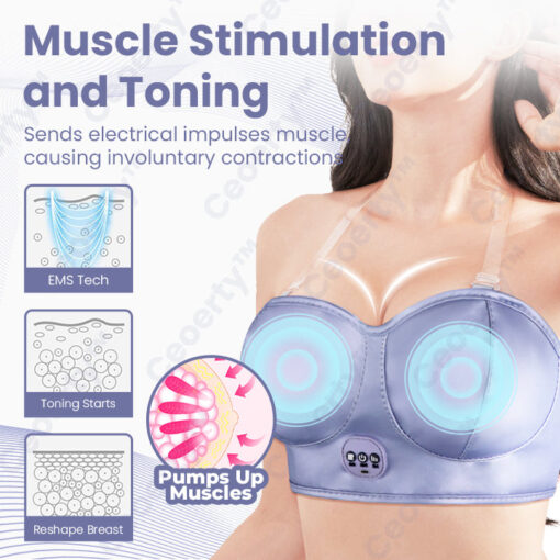 Electric Lift EMS Bust Massage Bra