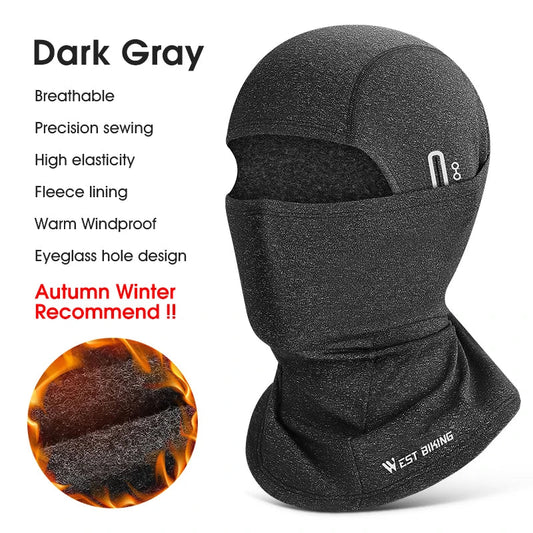 WEST BIKING Warm Winter Balaclava Fleece Cycling Cap Windproof Men Women Sport Scarf Ski Bicycle Motorcycle Running Neck Warmer